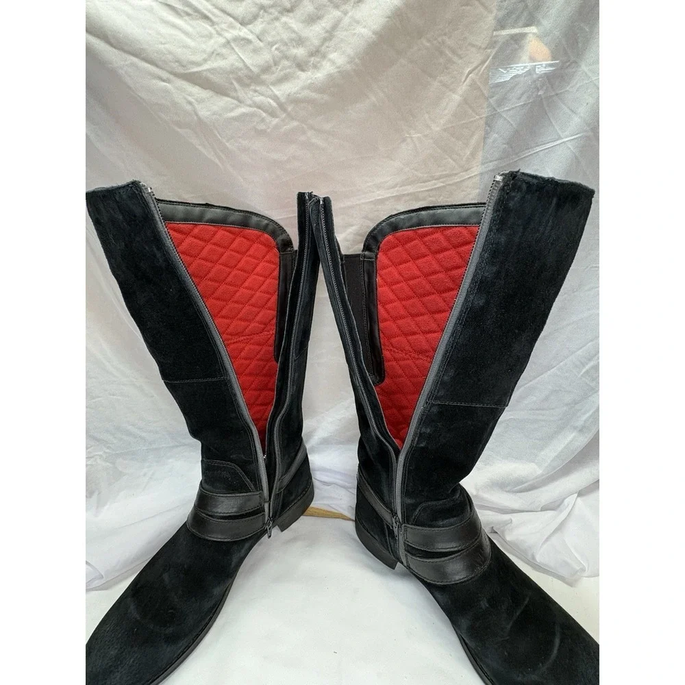 The North Face Women's Bridgeton Tall Black Suede Boots Size US 11 EU 42‎